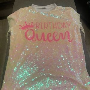 Birthday Shirt dress from LimeLush size large.